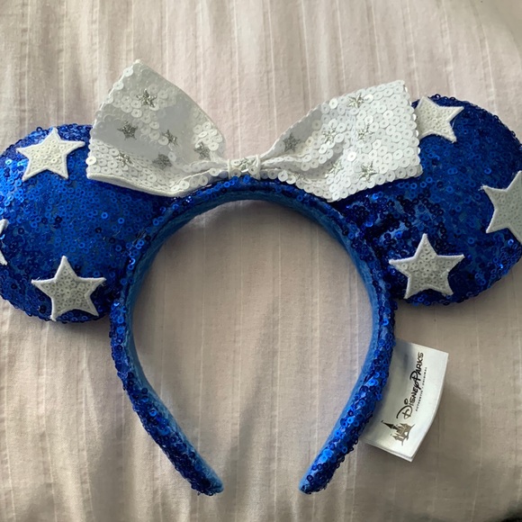 Disney Accessories - Blue Minnie Ears with White Stars